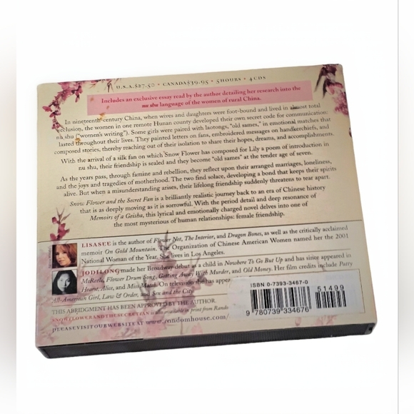 Snow Flower and the Secret Fan: ANovel - Audio CD By See, Lisa Very Nice - Picture 3 of 3